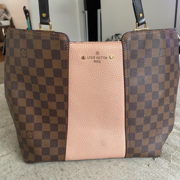 Jersey Damier Tote Brown checker and Pink - Picture 2 of 8